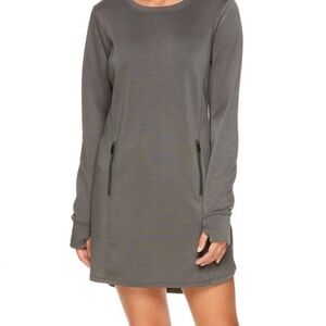 GAIAM Charcoal Long Sleeve Dress NWOT